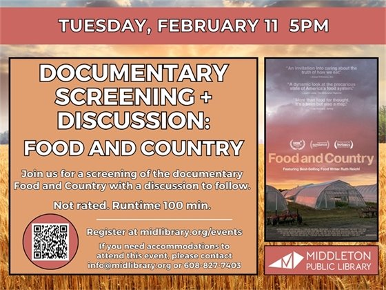 Documentary Screening + Discussion: Food and Country