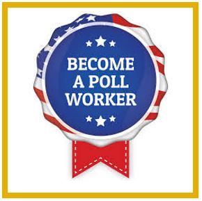 Become a poll worker logo button link to more information