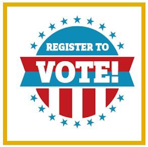 Register to vote logo button link to register