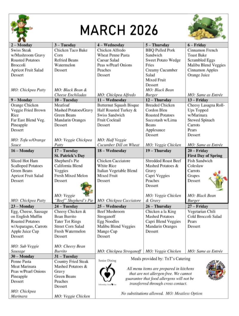 Click to view the menu